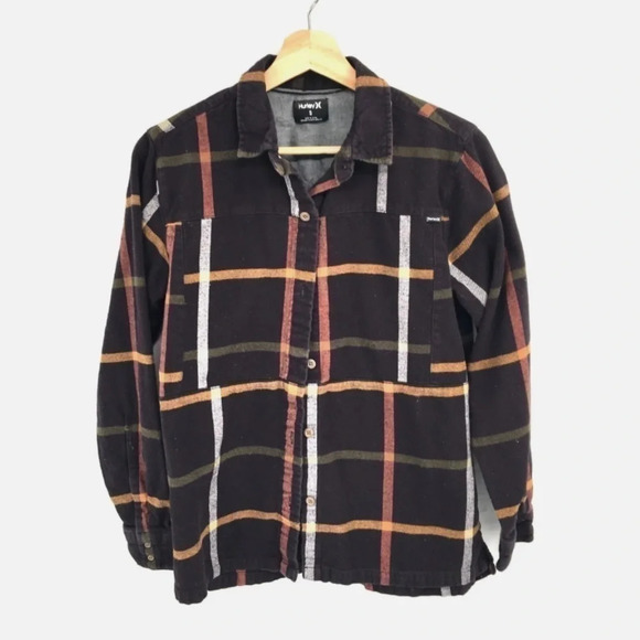 3 FOR $25 HURLEY BUTTON UP FLANNEL SHIRT XL - Picture 3 of 7